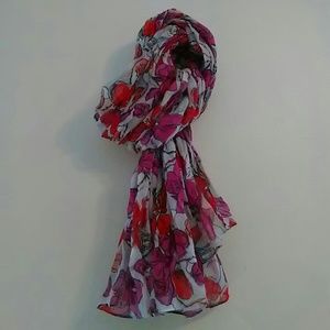 Lightweight floral scarf